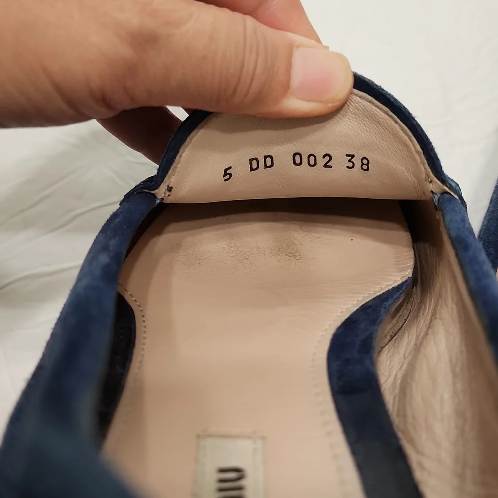 Miu Miu Blue Calzature Donna Loafers Flats - Picture 3 of 13